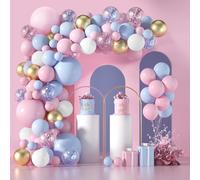 150 Pcs Roses Et Bleus En Ballons,5/10 / 18"" Garçons Ou Filles Sexe Show Party,Color Confettis Latex Ballons,Boys And Girls Sexe Show Decoration And Birthday Party Decoration