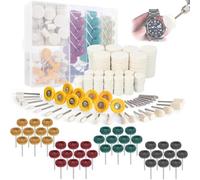 150 Pcs Roue de Polissage en Feutre, Kit Polissage Perceuse, Accessoires pour Outils Rotatifs, Pour Bijoux Verre Bois Ponçage Dépoussiérage Polissage avec Boîte de Rangement
