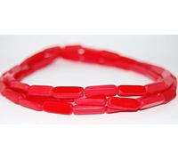 150 pcss Perles rectangulaires coupées, tapis rouge (tapis 93190), verre, République tchèque, dimensione 15 x 5 mm (0.59 x 0.2 in)