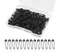 150 Petites Tailles Épingle a Nourrice,19 mm Pin de Sécurité en Métal Résistantes à La Rouille pour vêtements,Couture,Bricolage,Fabrication de Bijoux (Noir)