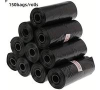 150 pièces/10 rouleaux Recharge de sacs à déchets pour animaux de compagnie portables, 1 rouleau de sacs à excréments de chien durables et étanches comme la soie, fournitures de nettoyage pour animaux