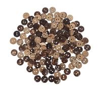 150 Pièces Boutons en Écorce de Noix Bruns 13mm à Deux Trous | Style Rustique Bohème, Motif Unique, Usage DIY et Réparation, pour Cardigans et Chemises