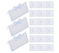 150 Pièces Cartes de Nom de Mariage Style Tente, Papier Élégant | Format 4x3,5 Pouces, Motif Nœud Décoratif, Surface Vierge pour Écriture, Usage pour Réceptions