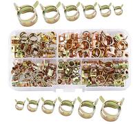 150 Pièces Clip à Ressort Tuyau Serre-Joints,Collier Durite Essence 6-10mm Kit Set Pour Fixer Tuyaux Souples et Durites