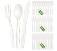 150 Pièces Couverts en Plastique Reutilisable, 50 Fourchettes, 50 Cuillères et 50 Couteaux, Compatible Lave-vaisselle, sans BPA, Couverts de Table pour Fêtes de Famille, Mariages, Anniversaires