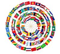 150 Pièces Cure Dent Drapeau du Monde, Petit Drapeau Pays, Cure Dents de Drapeau de Différents Pays, Drapeau International Bâton du Monde, Décoration de Fête, Cocktail, Fruits, Cupcakes