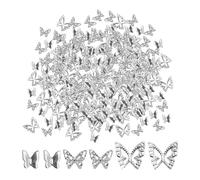 150 pièces d'accessoires de nail art papillon tridimensionnels, décoration d'ongles exquise, accessoires de décoration de nail art, breloque d'ongle, accessoires de nail art en métal