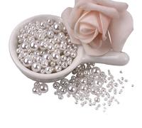 150 pièces de perles artificielles pour l ' artisanat d ' art, coiffes de mariée, petites perles à coudre de 3 à 8MM avec trous pour la fabrication de bijoux, perles artisanales avec trou