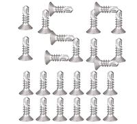 150 Pièces de Tôle de 4.8 x 16 mm Vis Autotaraudeuses en Tôle, Acier Inoxydable 410 Vis à Tête Plate Phillips, pour Métal Bois Meubles Appareils électriques Produits
