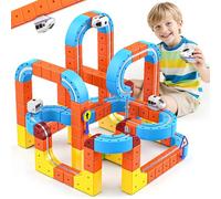 150 Pièces DIY Cube Track, Jouet Garcon 3 4 5 6 7 8 AnsTrain Electrique Enfant Cadeau Jeu de Construction Circuit Flexible Cadeau Garcon Fille 3-8 Ans
