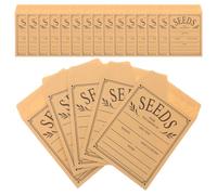 150 Pièces Enveloppes de Graines Kraft, 4x3,2 Pouces | Papier Kraft à Surface Texturée, pour Fleurs et Légumes, Écriture Facile, Stockage Saisonnier