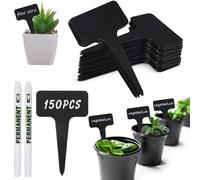 150 Pièces Etiquette Semis,10x6 cm Etiquette Jardin Exterieur,Etiquettes en Plastique pour Plantes,Étiquette Potager avec Marqueur,Etiquettes de Jardin Imperméable pour Légumes,Fleurs,Plantes en Pot