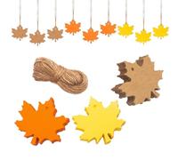 150 Pièces Étiquettes Cadeaux en Papier Kraft avec 20 m de Ficelle Étiquettes de Cadeau pour Thanksgiving Étiquette de Feuille D'érable Étiquette à Suspendre pour L'automne Thanksgiving 2.3x2.36in