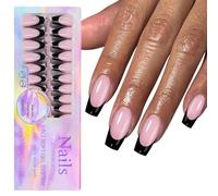 150 pièces français pointe Gel ongles conseils court cercueil forme presse sur ongles courts pour les femmes faux 15 tailles appuyer sur