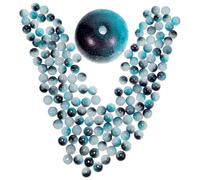 150 Pièces Grosses Perles de Verre Navy à Trou pour Bijoux DIY | Lot pour Fabrication de Bijoux, Décoration Maison, Guirlandes et Embrasses de Rideaux, Usage Créatif