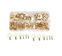 150 Pièces Kit de Cosses Rondes M3 à M10, Boîtier Transparent | Sélection Rapide de Tailles, Boîte Compartimentée Portable, pour Câbles, Panneaux Marins et Montage Audio