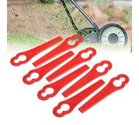 150 Pièces Lame De Rechange en Plastique Lames Compatible pour Coupe Bordure Accessoire Debrouissalleuses Tondeuse à Gazon Lames pour Jardin Et Pelouse (10 * 5mm,Rouge*150)