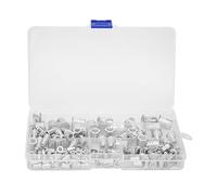 150 pièces M3 M4 M5 M6 M8 écrou à rivets en aluminium Kit d'écrous à insérer filetés attaches durables de haute résistance pour les projets de bricolage en métal bois plastique