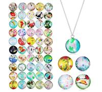 150 Pièces Patch de Pierres Précieuses Soi-même en Verre Rond | Fournitures Fabrication de Bijoux, Matériaux pour Bijoux, Usage Créatif, Style Nature, Lot Complet