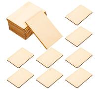 150 Pièces Plaques Rectangulaires en Bois Lisse | Bois Résistant sans Éclats, Absorption Uniforme Couleur, Design Empilable, Finition Grain