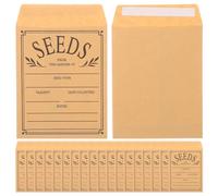 150 Pièces Sachets de Graines en Papier Kraft, Refermables | Surface Inscriptible, Fermeture Simple et Sûre, pour Jardins Familiaux et Collections de Lots, Format 4x3,2 Pouces