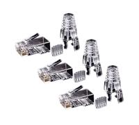 150 Pièces Séries Cat6 RJ45 Connecteur UTP CâBle Ethernet Jack 8P8C Réseau CAT 6 Modulaire Bouchons avec 6,5 mm RJ45 Caps