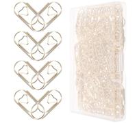 150 Pièces Trombones de Bureau Cœur 20mm en Métal | Mini Format, Lot, Usage Étude et Classement, Style Délicat, Couleur Or