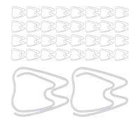 150 Pièces Trombones, Pince Métallique Décorative Blanche | Planners et Cartes D'identité, Finition Lisse en Métal et Plastique, Bureau ou Classe