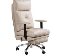 150° Recline Executive Office Chair with Lumbar Support & Arms Heavy Duty 242lbs Capacity Managerial Task Chair(Grey,White)