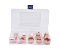 150 Rondelles Cuivre Assorties M5 - M22, Joints d’Étanchéité Circlips, Gasket Haute Résistance - Parfait pour Pompes, Vannes et Moteurs, Protégeant Contre Fuites et Corrosion