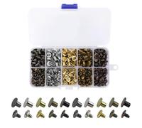 150 Sets Ensembles Vis Chicago, 8mm Vis de Reliure Rivets en Cuir, Rivet a Visser pour la Décoration en Cuir, les Ceintures