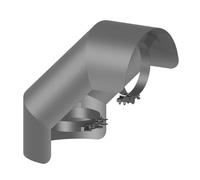 Ø 150 Tuyau de poêle Protection de rayonnement Coude 90 degres debout Gris