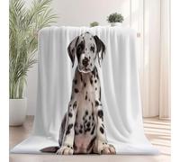 150 x 200 cm Couverture Polaire Super Douce - Jeté de Canapé Motif Minimaliste Moderne Animaux, Couverture Double Face Sherpa Extra Épaisse et Chaude pour Canapé ou Salon Blanc