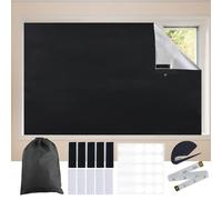 150 x 250 cm - Store occultant portable à coller - Rideau occultant - Matériau occultant - Sans perçage - Pour fenêtre, chambre à coucher, chambre d'enfant, grenier