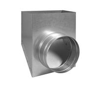 150 x 50 mm Conduit plat Pièce de transition L-forme à Rond Ø 80