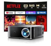 【1500 ANSI/Compatible Netflix】Vidéoprojecteur 4K Dolby 36W, AI Auto Focus/Keystone TOPTRO Projecteur Video WiFi6 Bluetooth FHD 1080P, 2*18W Haut-Parleurs Rétroprojecteur 4K Home Cinéma Extérieur/PS5