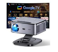 【1500 ANSI/Google TV/Auto Focus】 XIWBSY Videoprojecteur 4K Supporté, 38000 Lumen FHD, 360° Rotation, Projecteur Video 4K Contrôle Vocal, Retroprojecteur WiFi6 Bluetooth 5.3