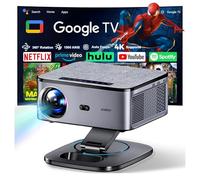 【1500 ANSI/Google TV/Auto Focus】 XIWBSY Videoprojecteur 4K Supporté, 38000 Lumen FHD, 360° Rotation, Projecteur Video 4K Contrôle Vocal, Retroprojecteur WiFi6 Bluetooth 5.3