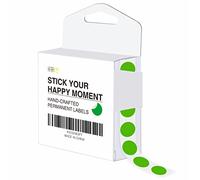 1500 autocollants ronds verts, étiquettes d'inventaire dans la boîte distributrice pour bureau, vente au détail, maison, salle de classe, entrepôt (1,3 cm de diamètre)