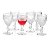 1500 C Tabletop Chroma Lot de 6 verres en verre transparent vintage en relief pour rafraîchissements, thé glacé, soda, jus, eau, parfaits pour les dîners, les bars, les restaurants 300,5 g