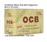 1500 filtres - Buses organiques OCB filtre 6 mm (150 x 10 sacs)