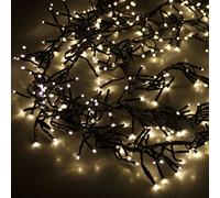 1500 LED Cluster Light Chain Blanc Chaud 30m, 8 Effets de lumière, intérieur et extérieur, éclairage extérieur pour Sapin de Noël