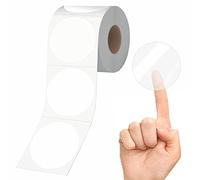 1500 PCS Round Clear Seal Stickers, Scellés transparents pour enveloppes, boîtes, Étiquettes circulaires autocollantes avec ligne de perforation pour enveloppes, boîtes (5cm de diamètre)