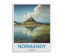 1500 Piece Jigsaw Puzzle，Normandy France Vintage Travel Poster，Adults Children Paper Toy Educational Game（57x87cm）-C48