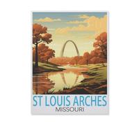1500 Piece Jigsaw Puzzles for Adults，St Louis Arches Missouri，Classic Puzzle Difficult Puzzle Fun Creative DIY Toys Gifts for Girls and Boys, Family Games（57x87cm）-FJ68