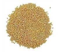 1500 PièCes 4 Mm Perles Rondes Lisses Petites Perles D'Espacement Perles à Billes Rondes Perles LâChes Lisses Sans Couture Pour Bracelet Collier Bijoux Artisanat Bricolage (Or)