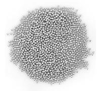 1500 PièCes 4mm MéTal Petites Perles D'Espacement Rondes Plaqué MéTallisé Perles Intercalaires Heishi Doré ArgentéEs Pour Bijoux Bracelets Collier Bricolage Artisanat DéCoration (Argent)