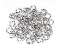 1500 Pièces 8mm offene Sprungringe aus Edelstahl, 1,2 mm Dick,Großmengen | Rundring-Steckverbinder Zubehör für die Herstellung von DIY-Schmuck, Armbänder