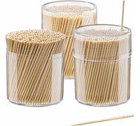 [1500 pièces] cure-dents en bois de bambou cure-dents ronds à un seul point