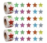 1500 Pièces Gommettes Etoiles, Stickers, Gommette, Gommettes Autocollantes, Étoiles, Visages Souriants, Récompenses Pour Étudiants, Adaptés à La Décoration De Scrapbooks, Cartes De Vœux, Cadeaux